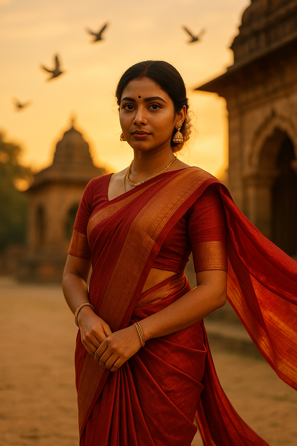 Saree Photoshoot Golden Hour
